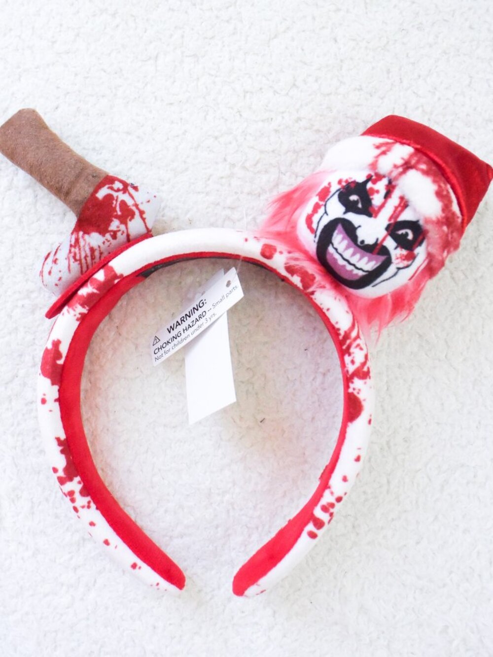 *Halloween Horror Nights* Universal Art the Clown Terrifier Santa Headband - NEW